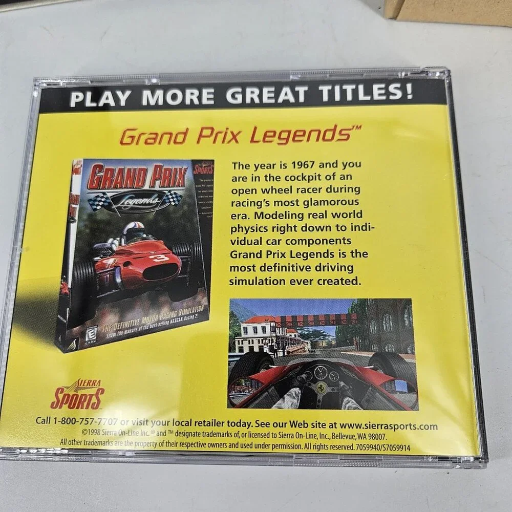 Vintage NASCAR Racing 1999 Edition PC Windows 95 CD-ROM Big Box Sierra Sports